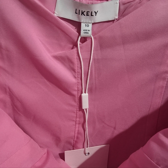 NWT LIKELY Flouncy Driggs Mini Dress Pink Sugar 10 - Picture 7 of 7